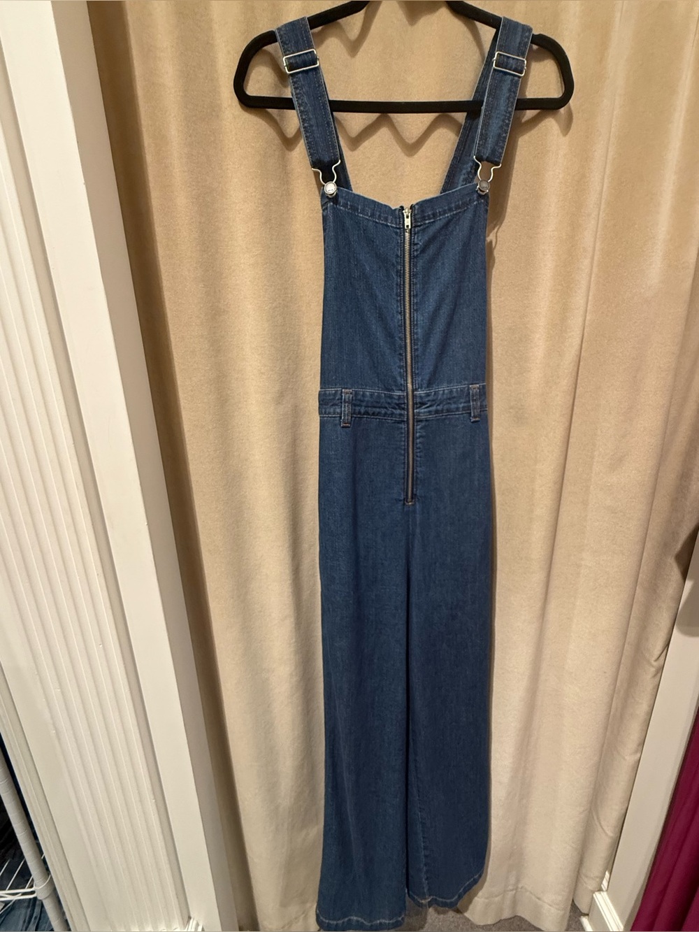 Loup Madelyn Zip Front Denim Overals - Picture 7 of 12